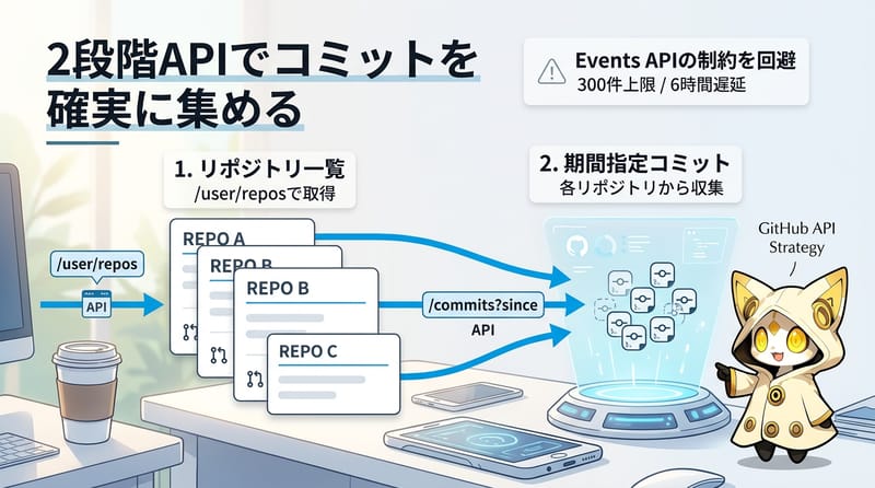 GitHub API 2段階取得構造