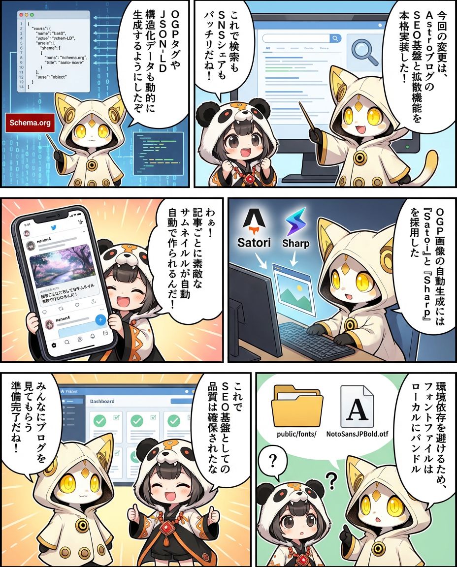 同じプロンプトから生成された漫画その1